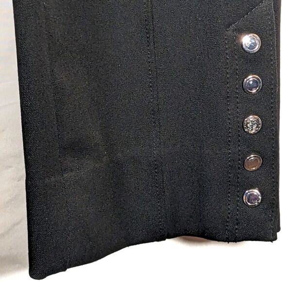 White House Black Market Black Button Front And Button Ankle Slim Legs Size 4 - Picture 4 of 8